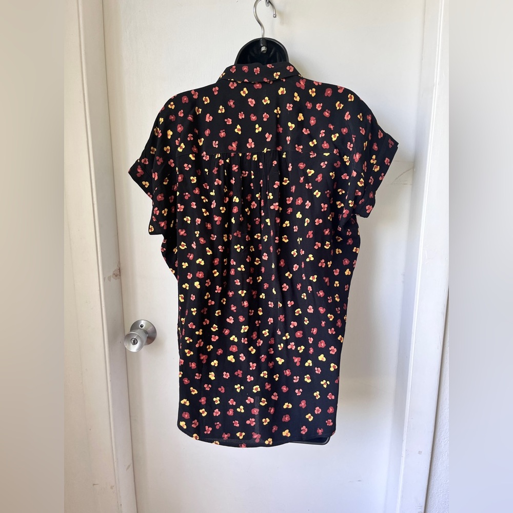 Madewell Central Drapey Shirt in Feline Floral size XXS - Picture 6 of 12